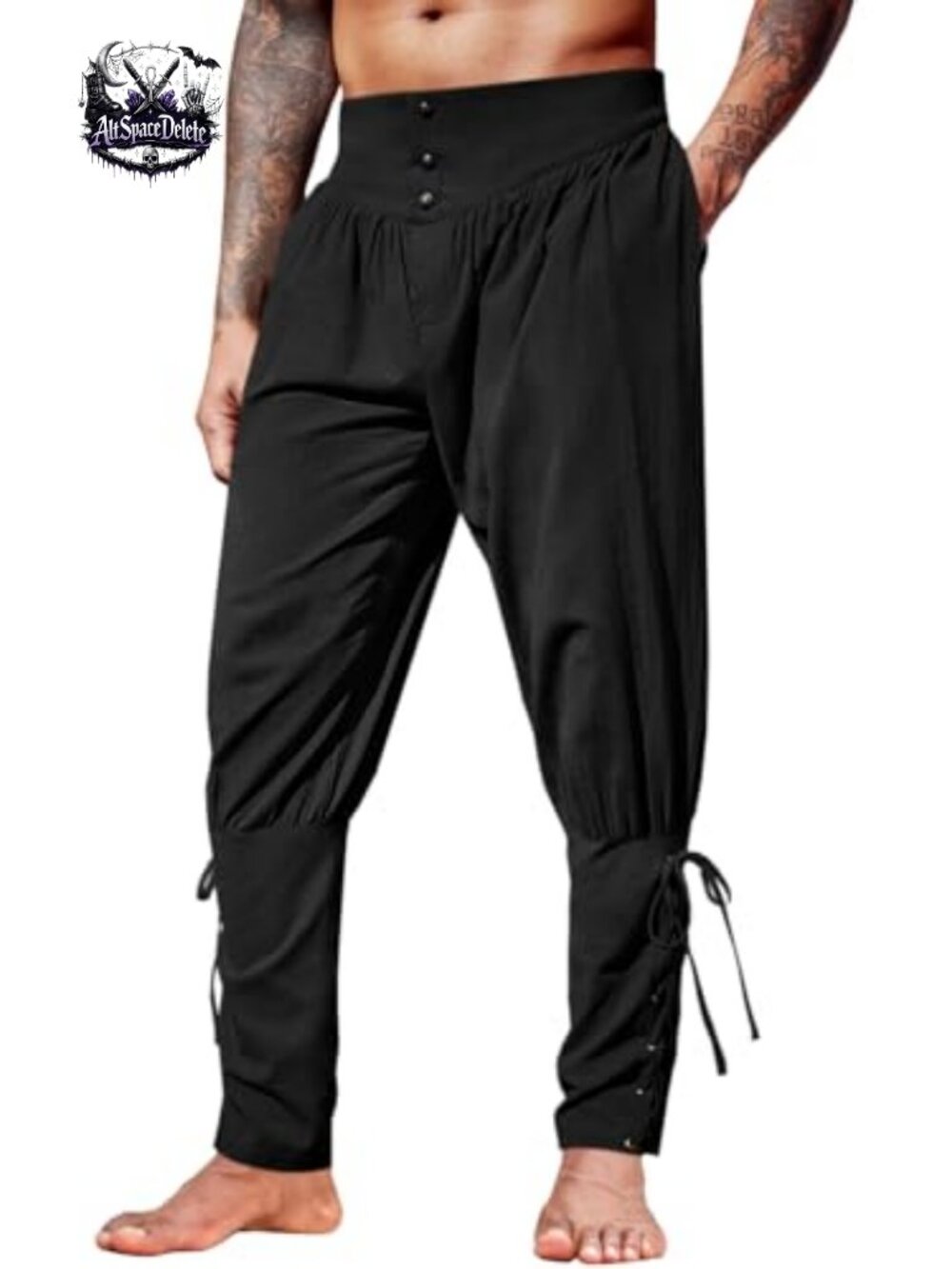 Medieval Viking Linen Costume Trousers Renaissance Pirate Pants LARP